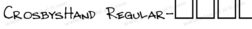 CrosbysHand Regular字体转换